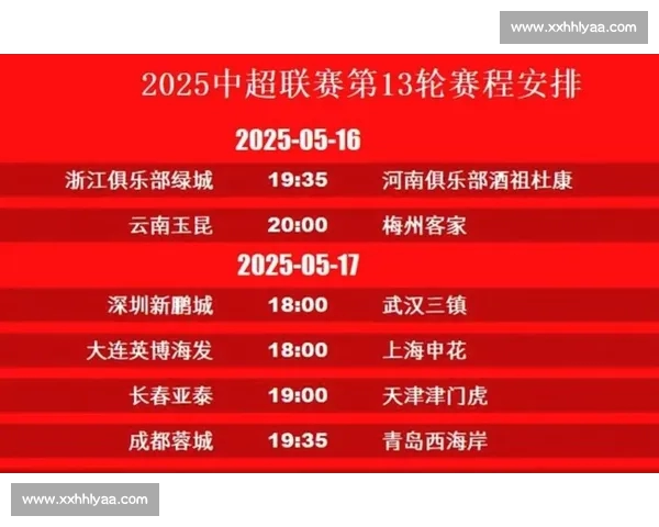 中超最新赛程全面解析及关键比赛时间安排揭秘